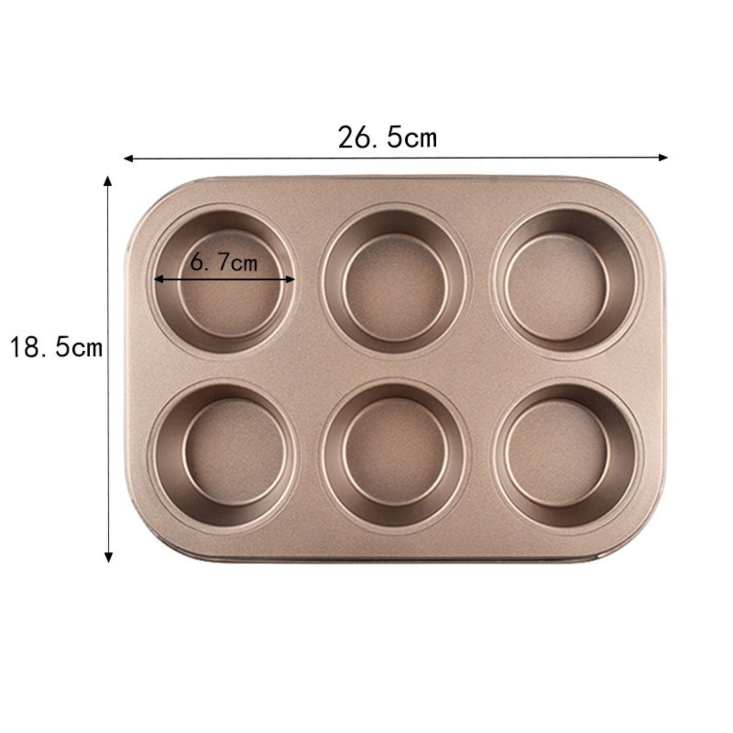 Muffin Pan and Nonstick Oven Cupcake Tin with 6 cups