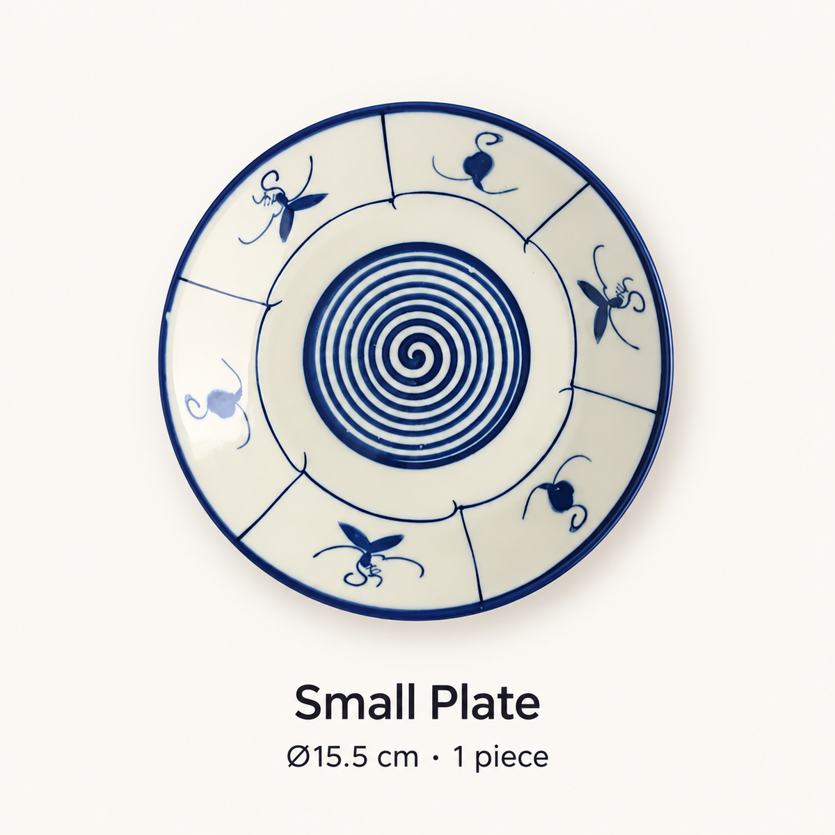 small plate — dimensions in cm