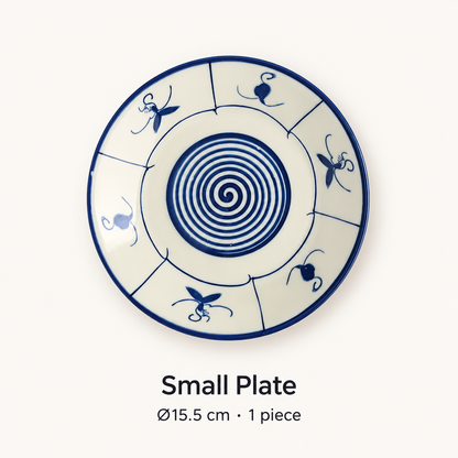 small plate — dimensions in cm