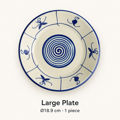 large plate — dimensions in cm