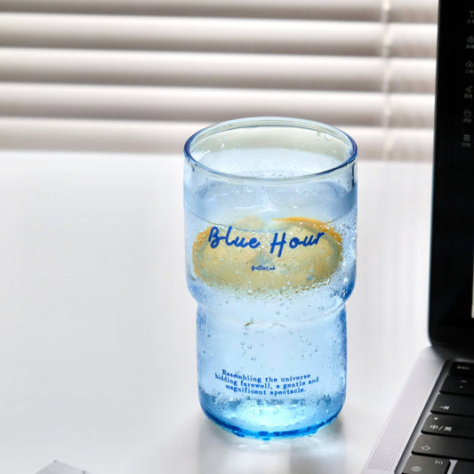 "Blue Hour" Blue Glass Cup