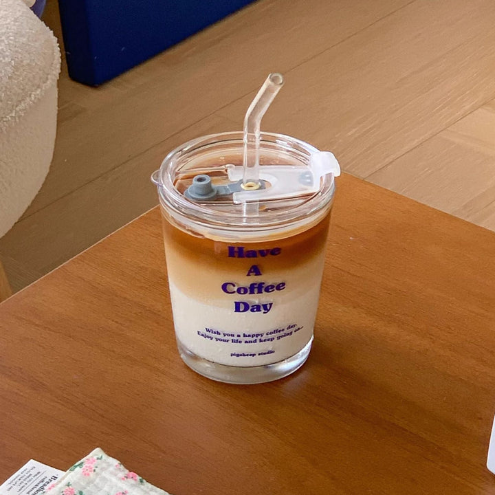 Coffee Travel Cup with Straw (Have A Coffee Day)