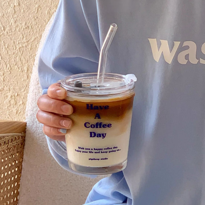 Coffee Travel Cup with Straw (Have A Coffee Day)