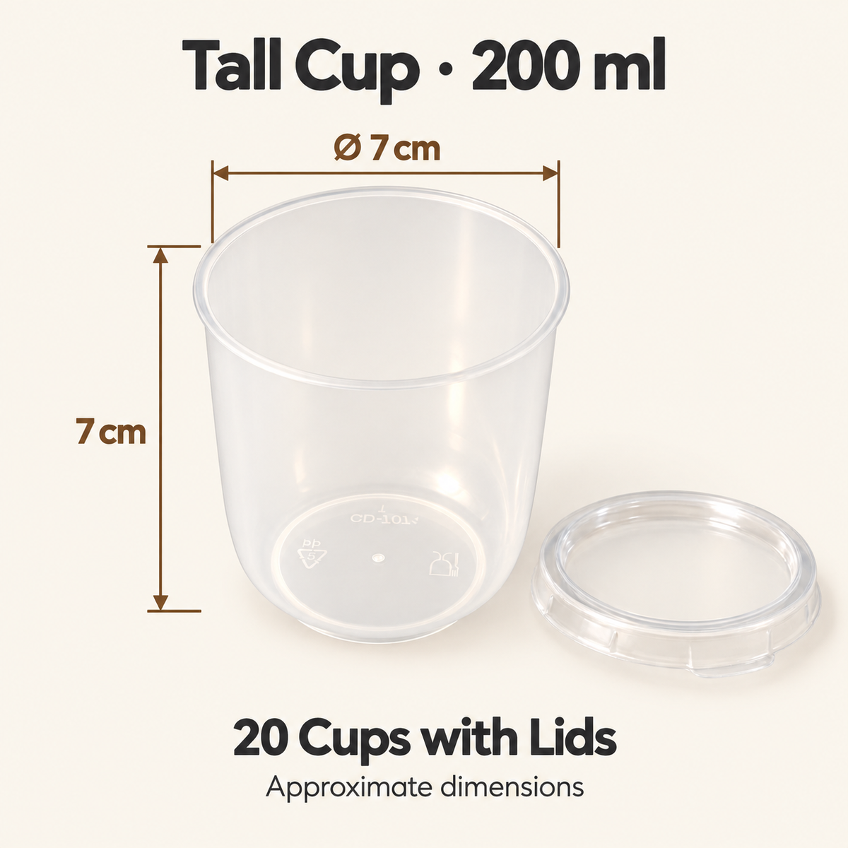 Japanese-Style Pudding Cups with Lids & Stickers