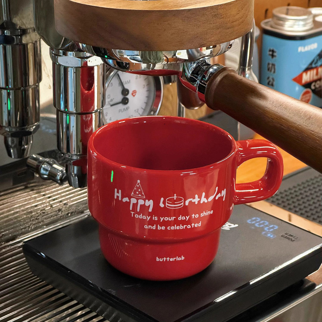 “Happy Birthday” Vintage Stackable Mug