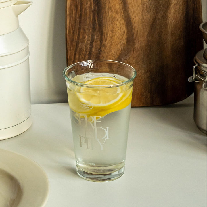 Printed Iced Coffee Glass Tumbler (Serendipity)