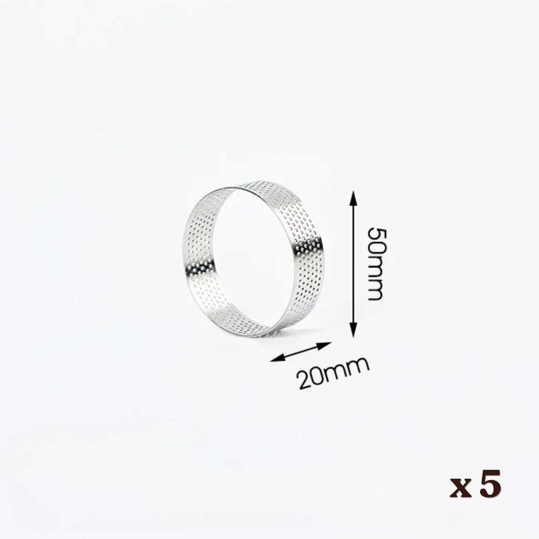Perforated Tart Ring – Stainless Steel Baking Mold (Ø 5–10cm)