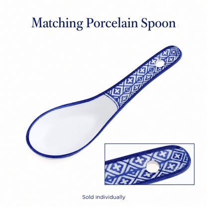 Blue-and-white Linglong porcelain spoon, sold individually