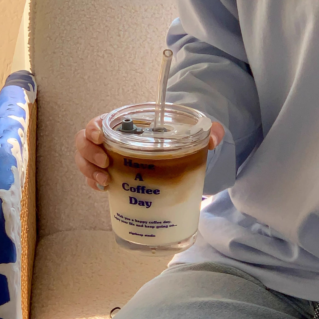 Coffee Travel Cup with Straw (Have A Coffee Day)