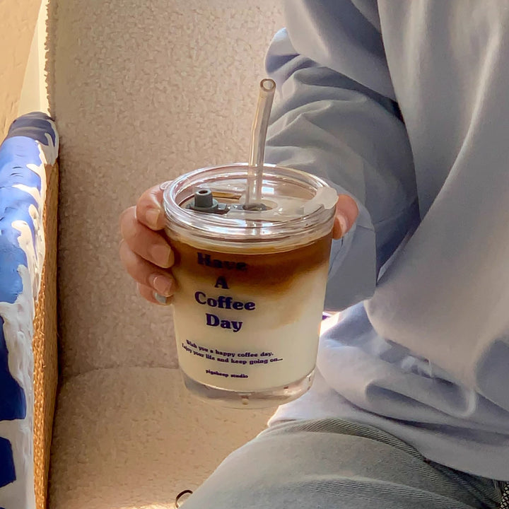 Coffee Travel Cup with Straw (Have A Coffee Day)