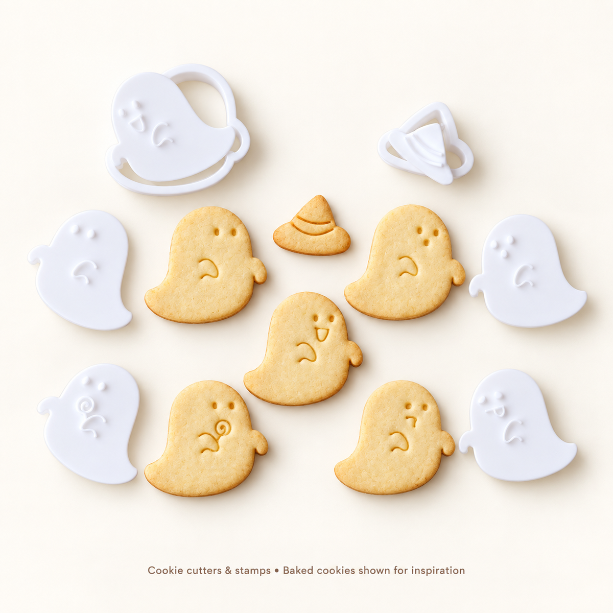 Halloween Ghost Cookie Cutter & Stamp Set
