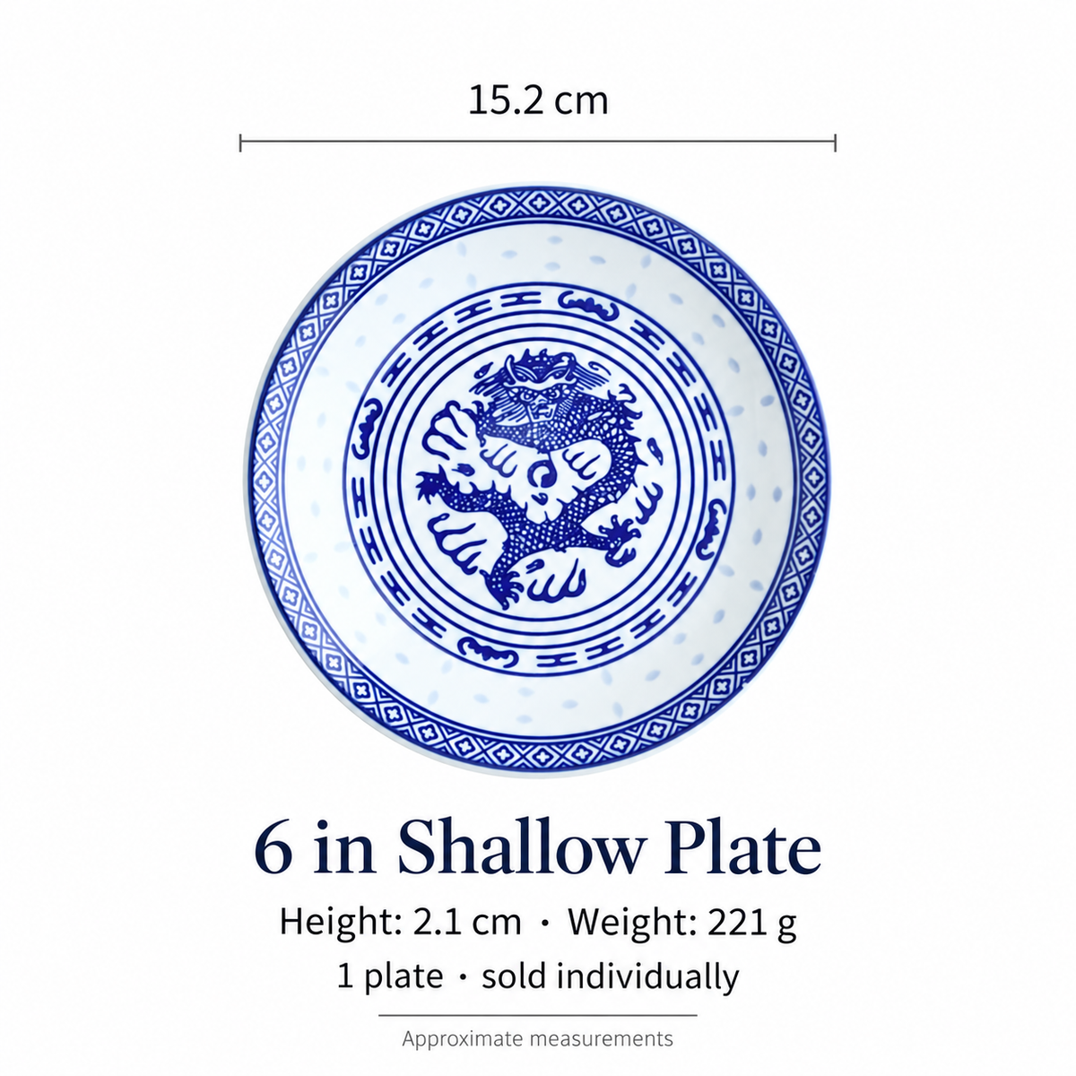 Blue & White Linglong Dessert Bowls, Plates & Spoon