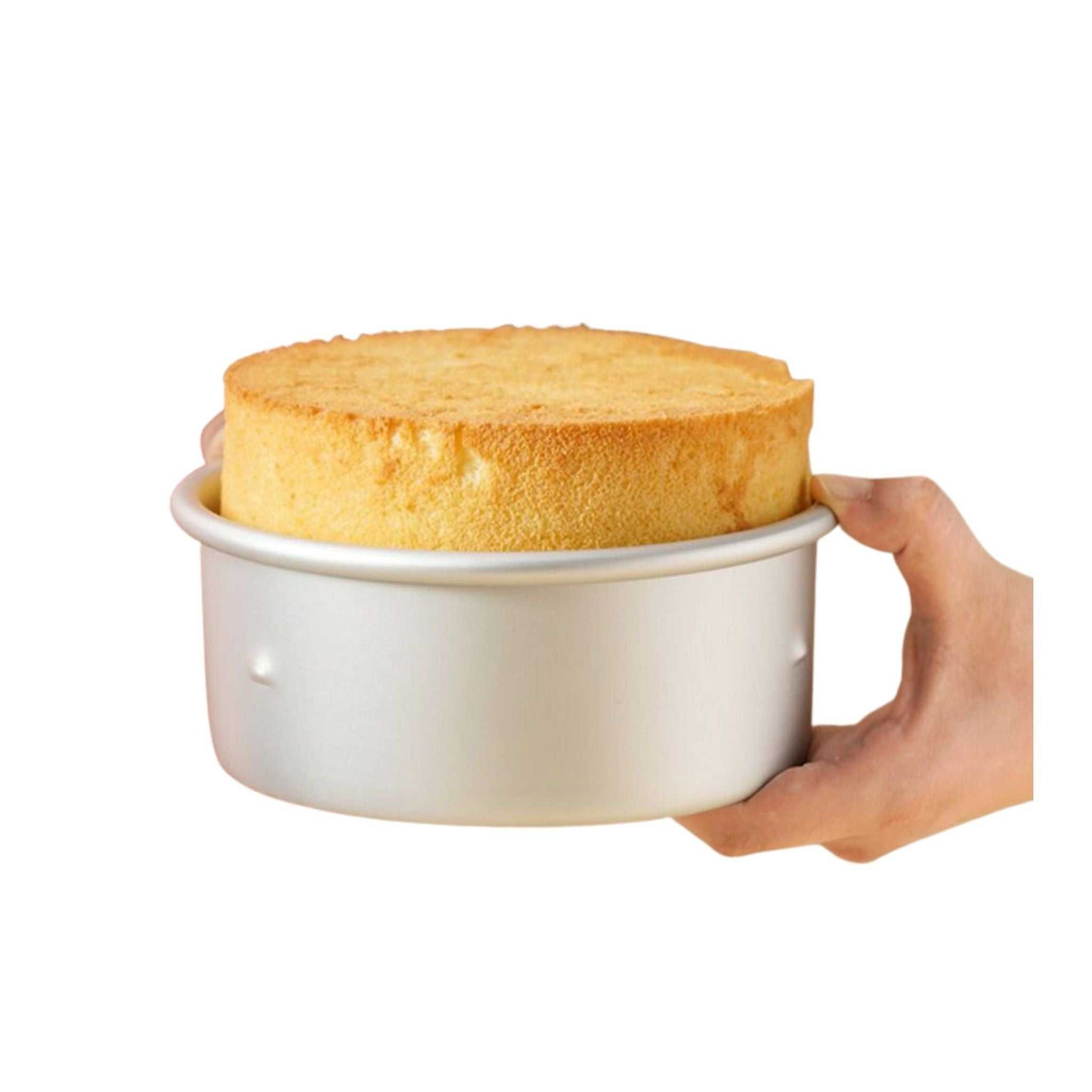 Fixed/Loose Bottom Round Cake Mold Aluminum Cake Pan Set 2-14 Inch Cake  Baking Pan With Bowl Scraper and Stripping Chiffon Cake