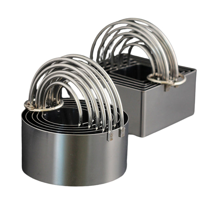 Stainless Steel Round Biscuit Cutter Set with Handle