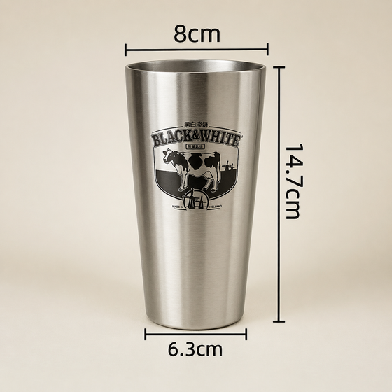 Hong Kong cha chaan teng stainless-steel milk tea cup, alternate view 2
