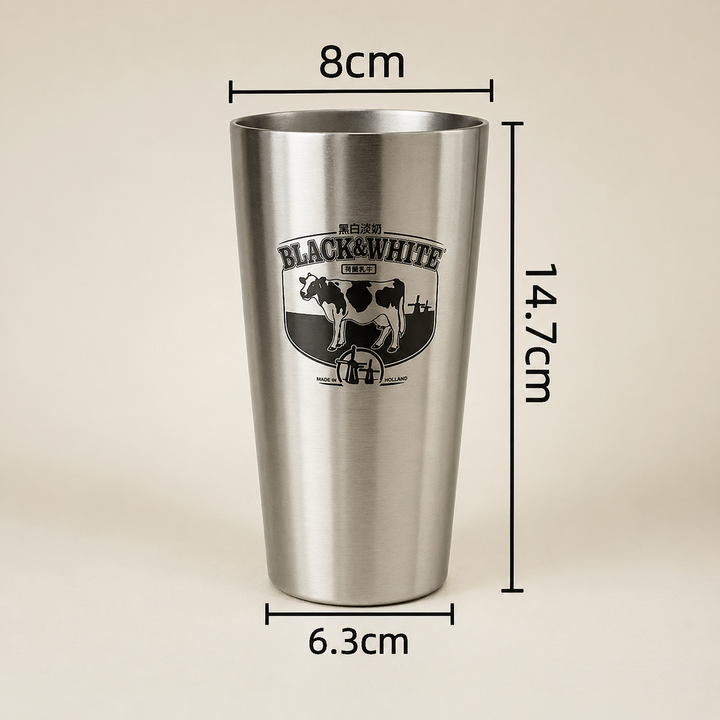 Hong Kong Cha Chaan Teng Stainless Steel Cup – Iced Milk Tea Tumbler