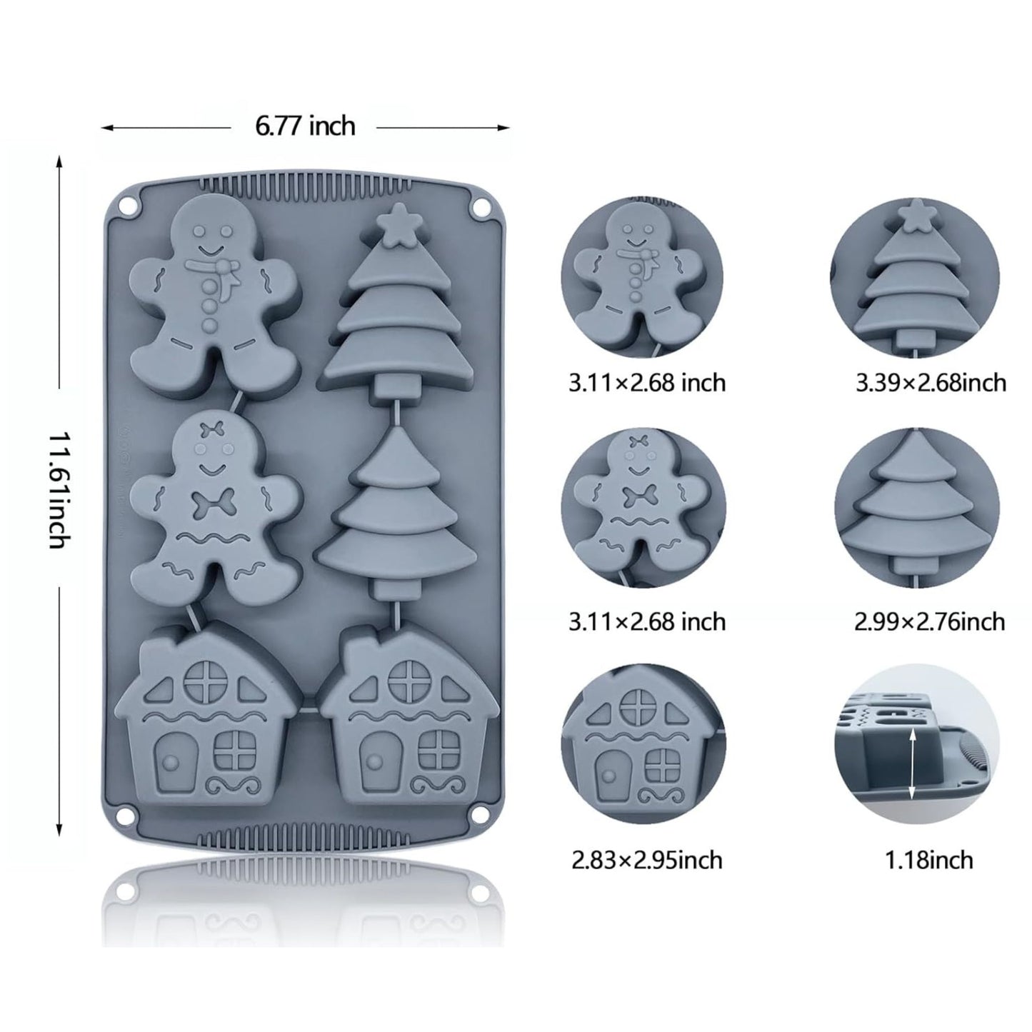 Christmas Silicone Cake Molds, alternate view 7
