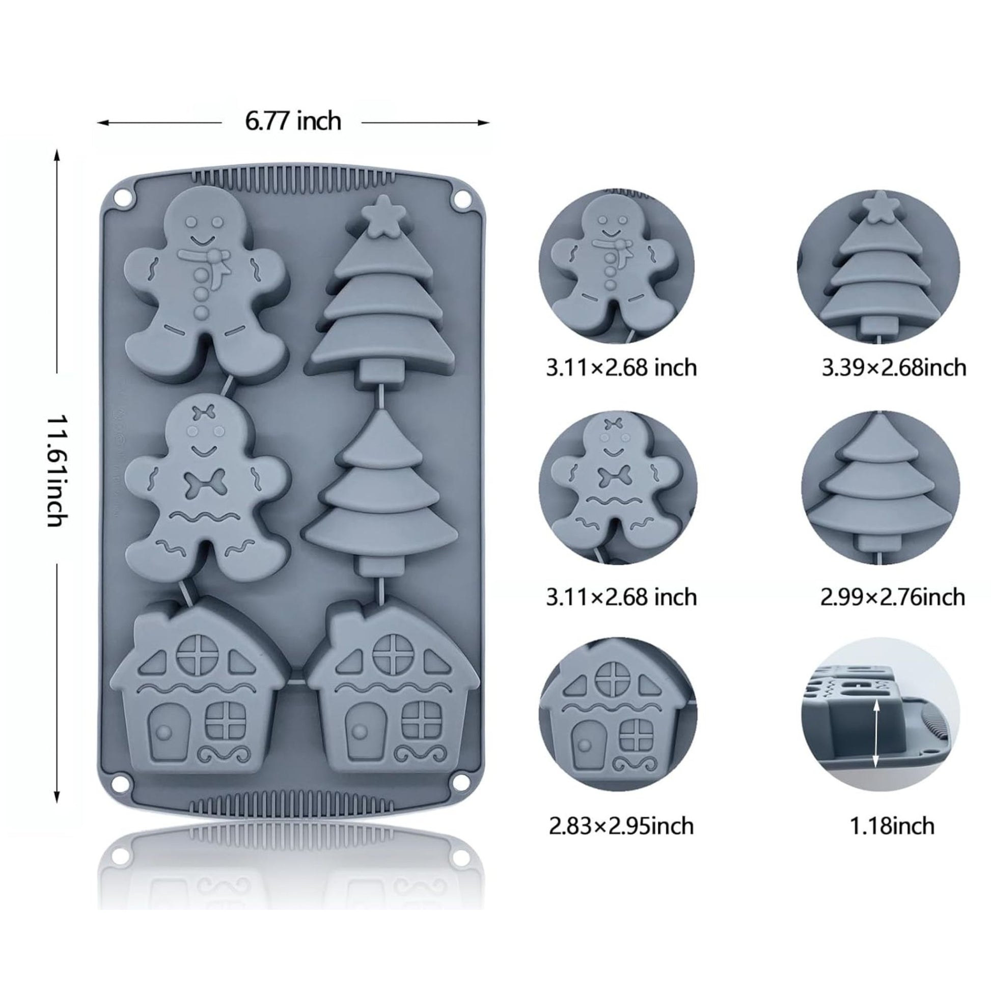 Christmas Silicone Cake Molds, alternate view 7
