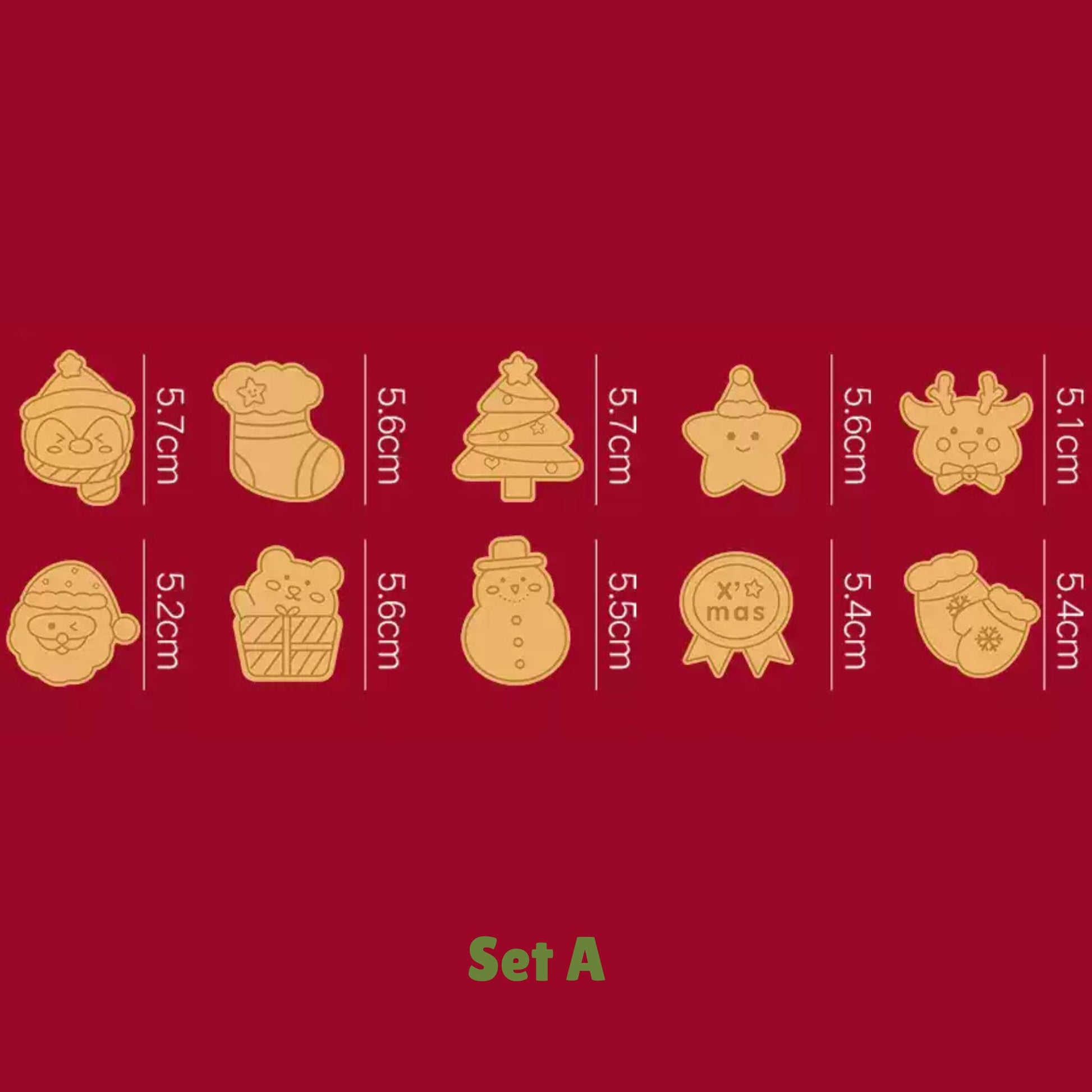 クリスマス・ジンジャーブレッドクッキースタンプセット（別角度8）