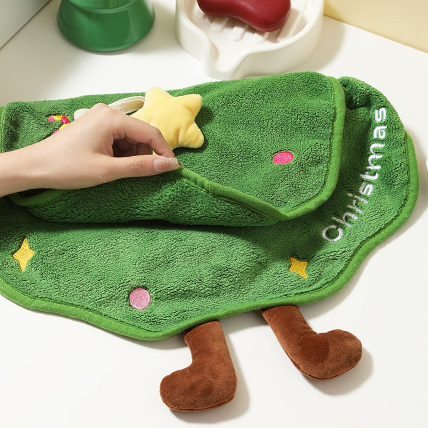 Christmas Tree Hand Towel, alternate view 5