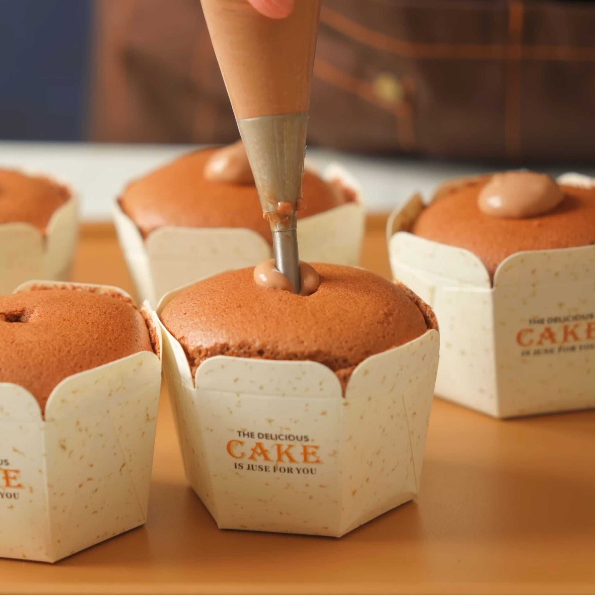 Mini Lava Chiffon Baking Cups, Cupcake Paper Cups For Oven - 100 pcs