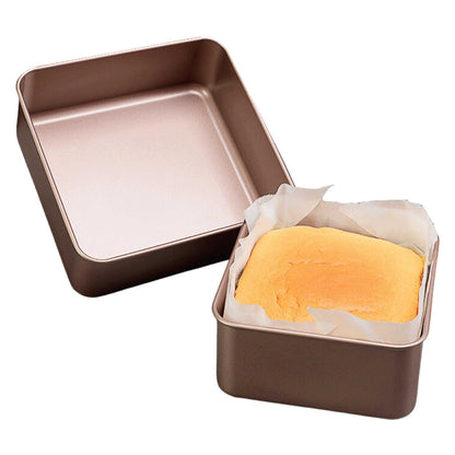 Gold Square Cake Mould Thickening Non-stick Ancient Baking Tray