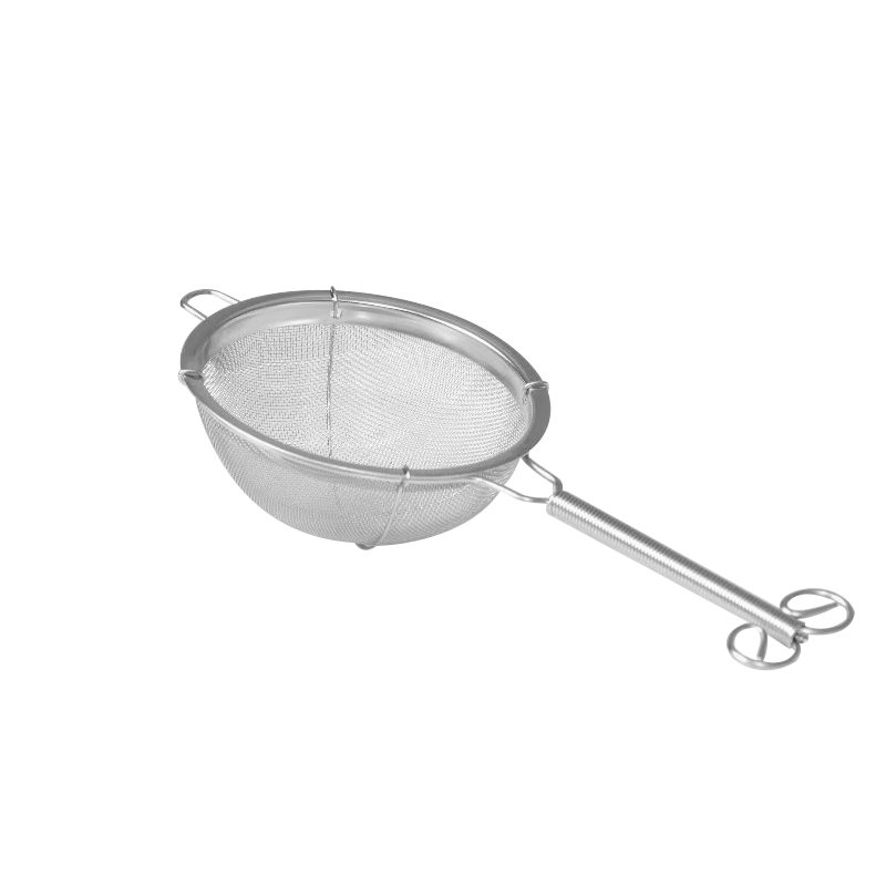 TIGERCROWN CakeLand stainless steel tea strainer with a fine mesh bowl and wire handle