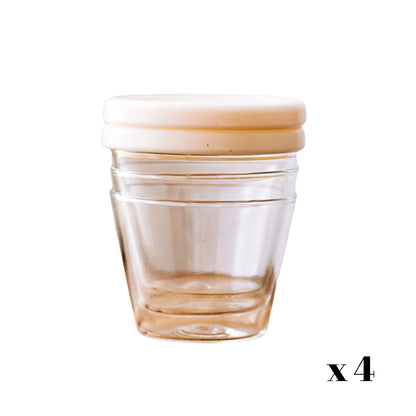 High-borosilicate glass pudding cups with silicone lids, alternate view 8