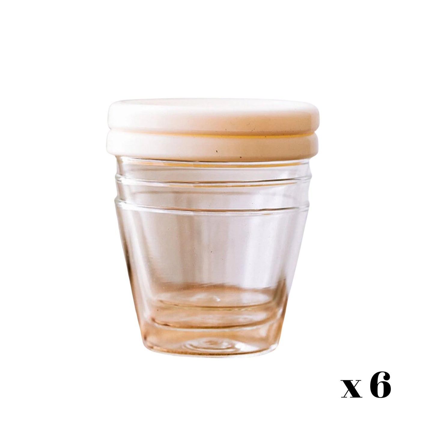 High-borosilicate glass pudding cups with silicone lids, alternate view 9