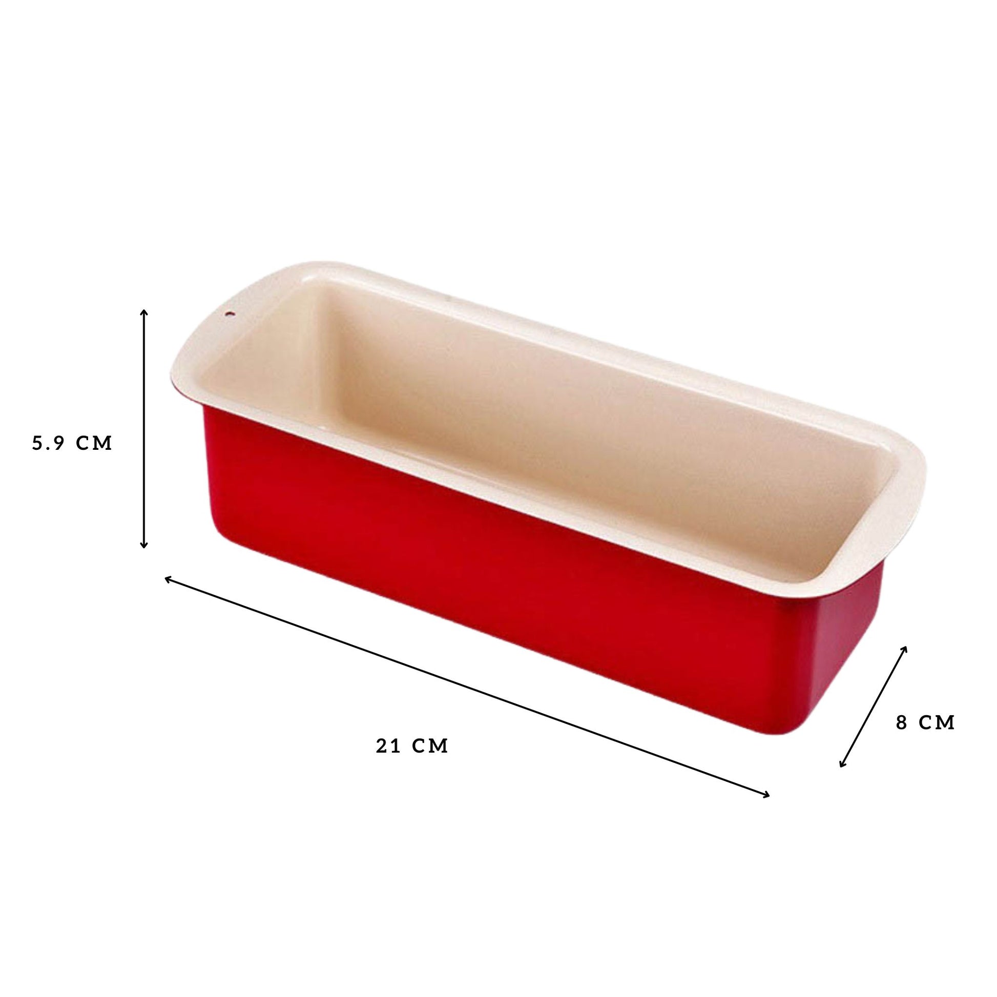 8" Red Pound Cake Loaf Pan, alternate view 6