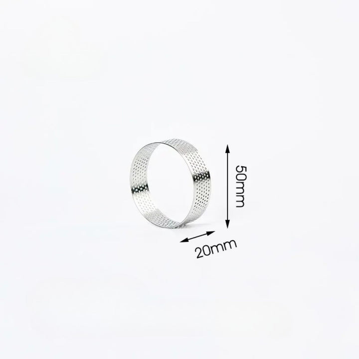 Perforated Tart Ring – Stainless Steel Baking Mold (Ø 5–10cm)