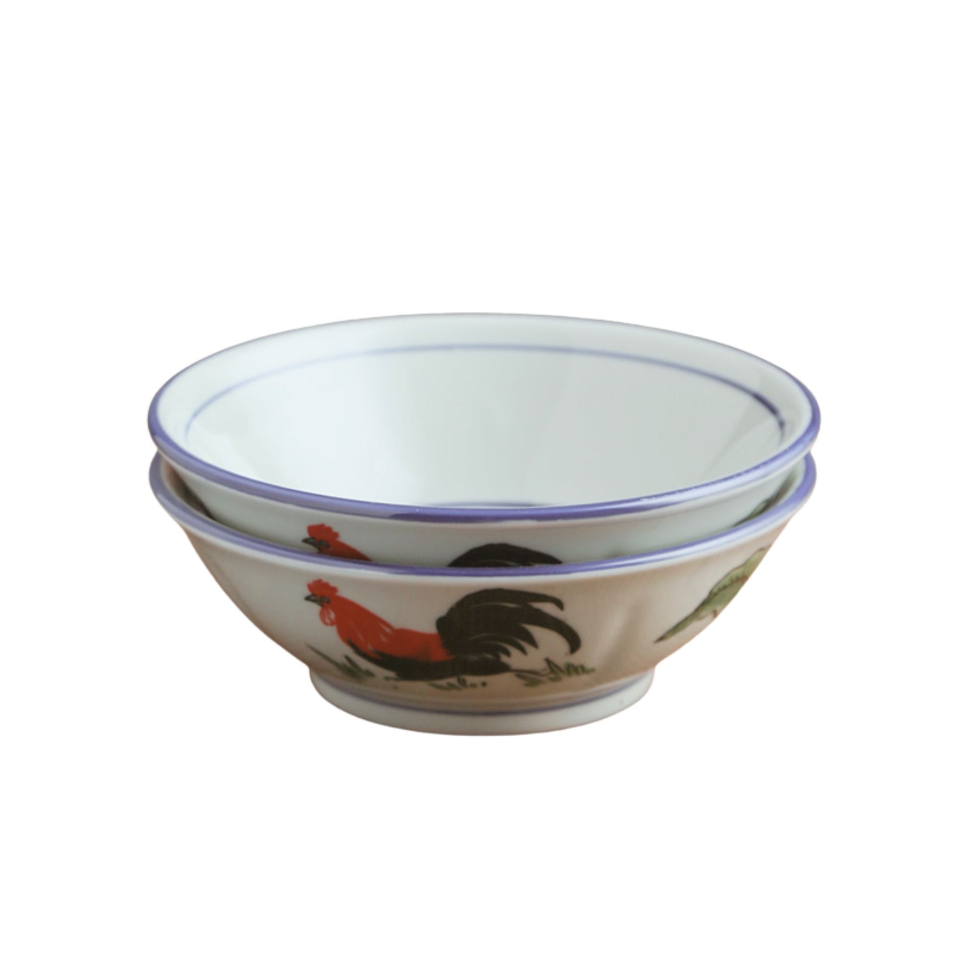 Hong Kong-style celadon ceramic rooster bowl