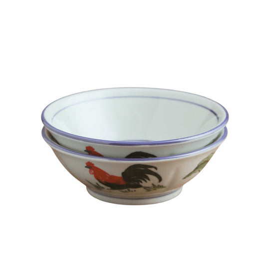 Hong Kong-style celadon ceramic rooster bowl