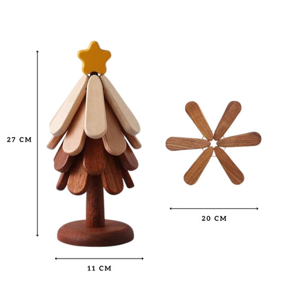 Christmas Tree Wooden Trivets, alternate view 6