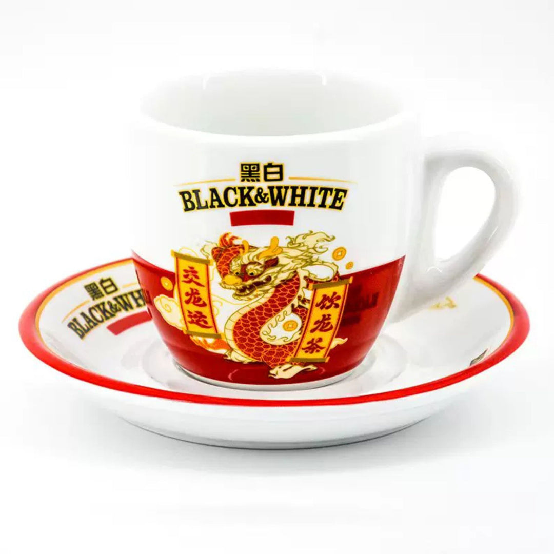 Hong Kong Style Milk Tea Cup Set (Cha Chaan Teng Black & White Cup)
