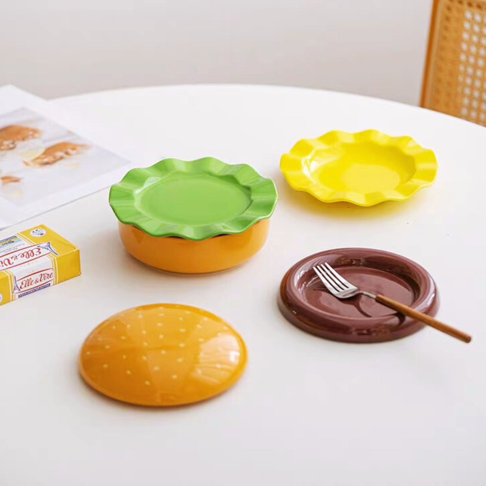Hamburger Ceramic Dinnerware Set, alternate view 2