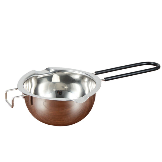 Double Boiler Stainless Steel Pot for Melting Chocolate, Heat-resistant Handle 400ml 600ml