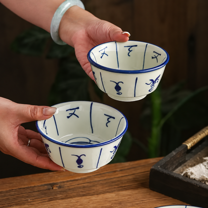 Vintage Blue & White Ceramic Tableware — Sets & Individual Pieces