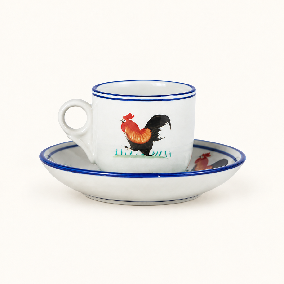 Vintage Rooster Tea & Coffee Cups