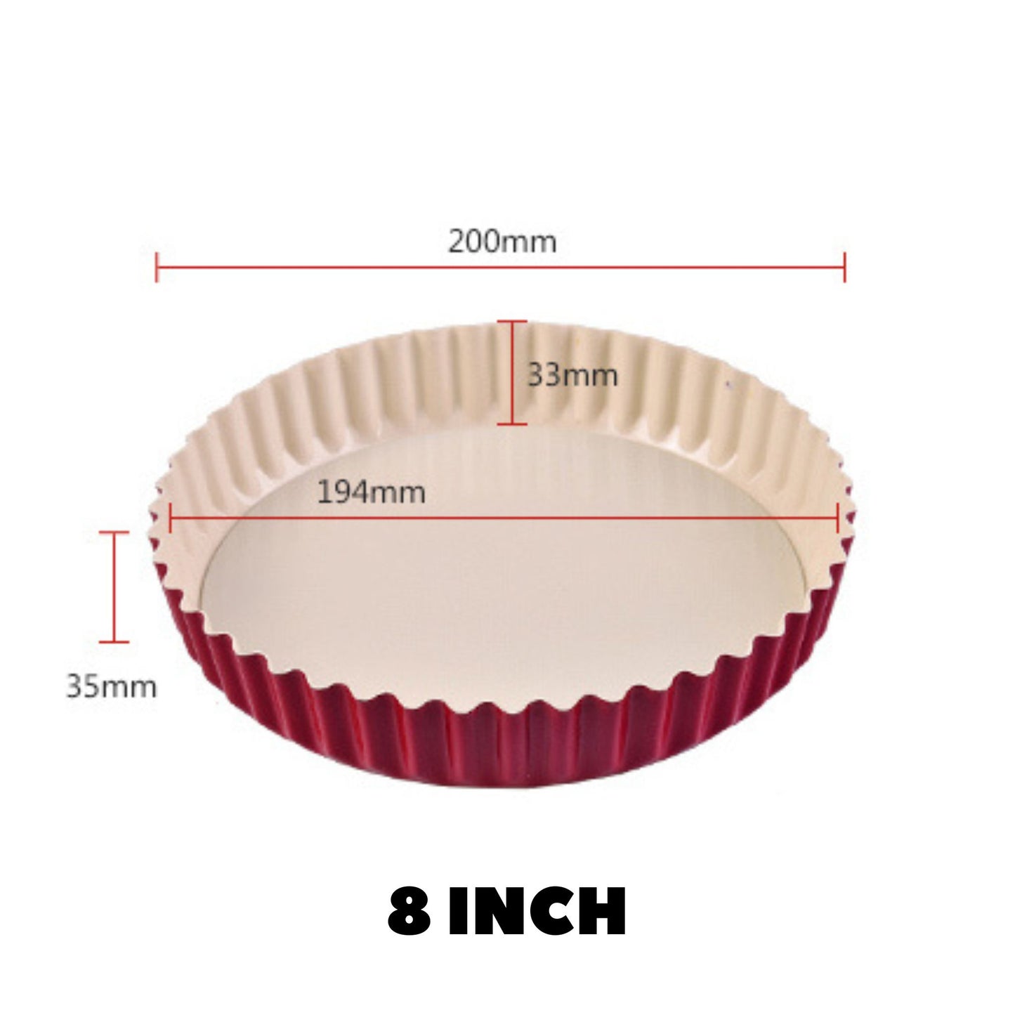 Red Pie Pan with Removable Bottom, alternate view 8