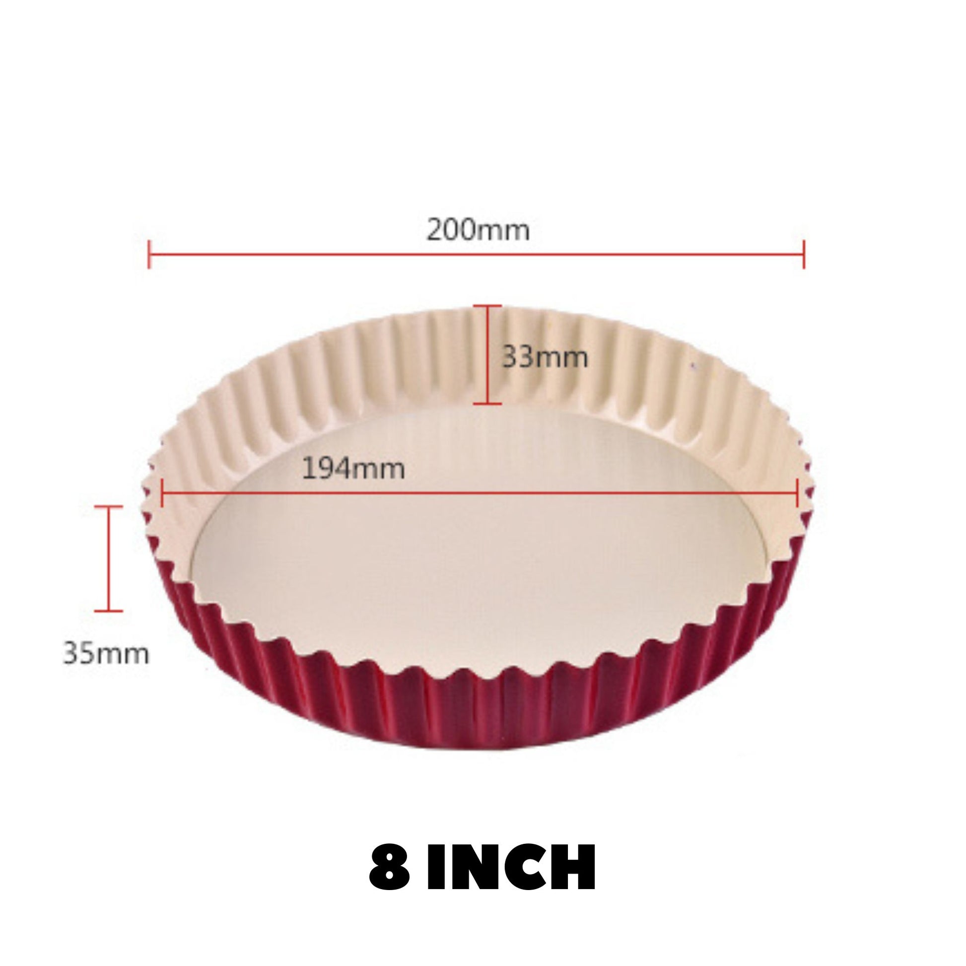 Red Pie Pan with Removable Bottom, alternate view 8